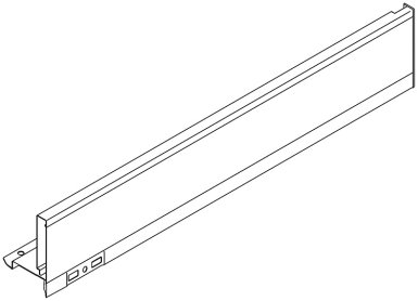 LEGRABOX царга, высота M (90,5 мм), НД=500 мм, правая, белый шелк