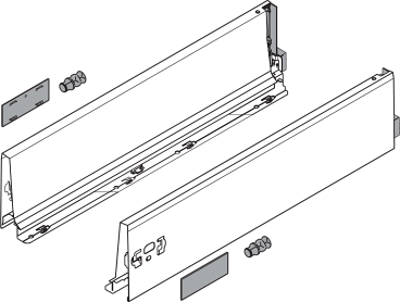 TANDEMBOX, царги 115/400мм, черные, комплект