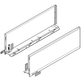 LEGRABOX царга, высота C (177,0 мм), НД=270 мм, левая/правая, LEGRABOX pure, белый шелк