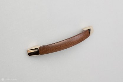 S096 мебельная ручка-скоба 96 мм граб с золотыми ножками