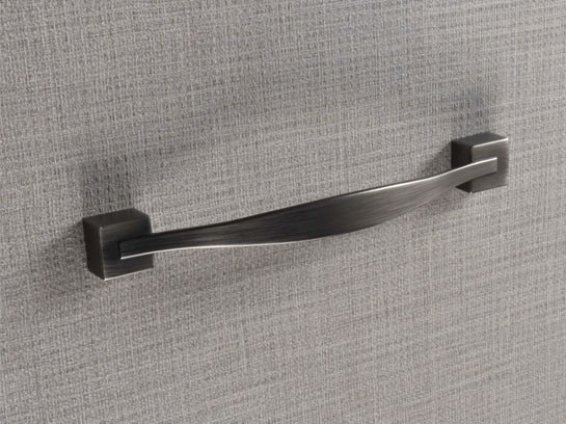 12964 мебельная ручка-скоба 160 мм черненая шлифованная сталь