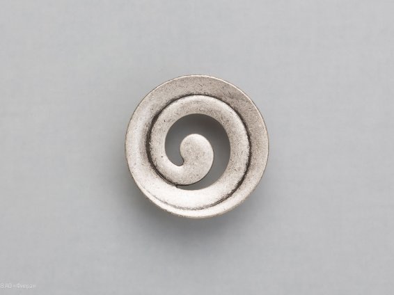 WPO606 мебельная ручка-кнопка 32 мм состаренное серебро