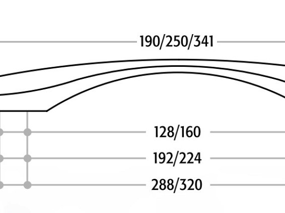 217727 мебельная ручка-скоба 288-320 мм черный глянец