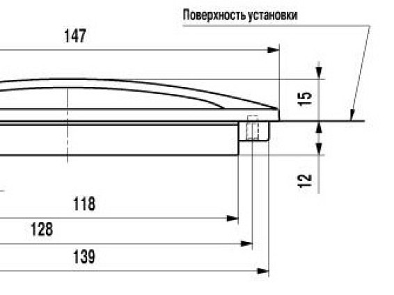 FR007 мебельная врезная ручка-раковина 128 мм сатин светлый