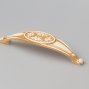 Pandora мебельная ручка-скоба 128 мм слоновая кость с золотой патиной