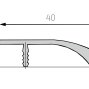 Универсальная ручка 320мм, скругленная, сталь