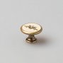 Pandora мебельная ручка-кнопка малая бронза с кремовой эмалью