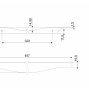 Era торцевая мебельная ручка для фасадов 500 мм хром полированный