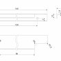 Ray торцевая мебельная ручка для фасадов 150 мм хром полированный