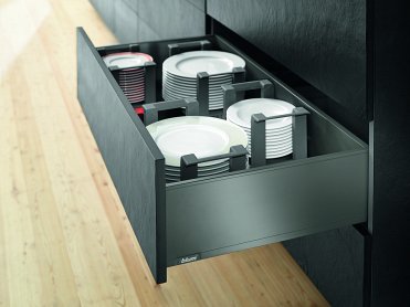Ящик LEGRABOX pure TIP-ON BLUMOTION (высота C 177, глубина 300 мм, до 20 кг), для тонких фасадов, серый орион