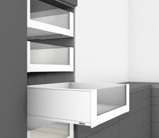 Внутренний ящик LEGRABOX pure под вставку (высота C 177, глубина 500 мм), белый шелк