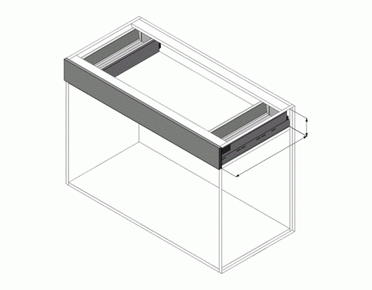 Ящик под мойку TANDEMBOX antaro (98,5х450), под саморезы, сер.