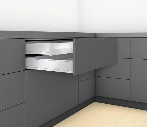 Внутренний ящик LEGRABOX pure (высота M 90,5, глубина 400 мм), под вставку, терра-черный