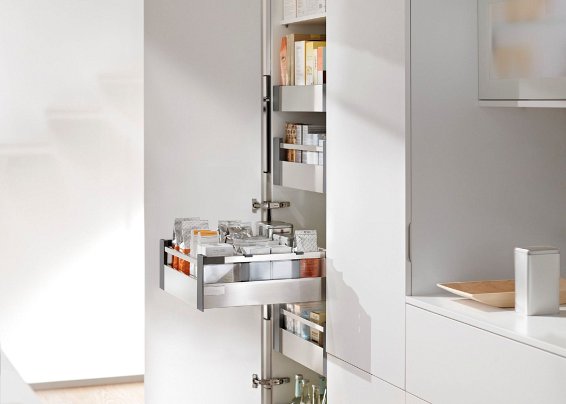 Внутренний ящик TANDEMBOX antaro с TIP-ON BLUMOTION (высота С 192, глубина 450 мм, вес ящика от 10 до 30 кг), нержавеющая сталь